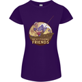 Fishing Dog Fisherman's Best Friend Womens Petite Cut T-Shirt Purple