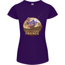 Fishing Dog Fisherman's Best Friend Womens Petite Cut T-Shirt Purple
