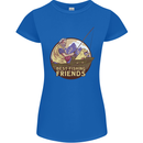 Fishing Dog Fisherman's Best Friend Womens Petite Cut T-Shirt Royal Blue