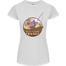 Fishing Dog Fisherman's Best Friend Womens Petite Cut T-Shirt White