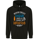 Fishing Forecast Funny Beer Fisherman 2 Childrens Kids Hoodie Black