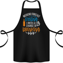 Fishing Forecast Funny Beer Fisherman 2 Cotton Apron 100% Organic Black