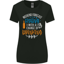 Fishing Forecast Funny Beer Fisherman 2 Womens Wider Cut T-Shirt Black