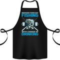 Fishing Forecast Funny Beer Fisherman Cotton Apron 100% Organic Black