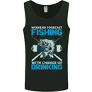 Fishing Forecast Funny Beer Fisherman Mens Vest Tank Top Black