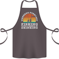 Fishing Forecast Funny Fisherman Beer Alcohol Cotton Apron 100% Organic Dark Grey