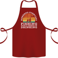 Fishing Forecast Funny Fisherman Beer Alcohol Cotton Apron 100% Organic Maroon