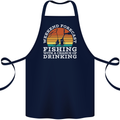 Fishing Forecast Funny Fisherman Beer Alcohol Cotton Apron 100% Organic Navy Blue