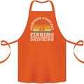 Fishing Forecast Funny Fisherman Beer Alcohol Cotton Apron 100% Organic Orange