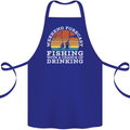 Fishing Forecast Funny Fisherman Beer Alcohol Cotton Apron 100% Organic Royal Blue