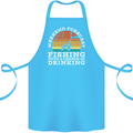 Fishing Forecast Funny Fisherman Beer Alcohol Cotton Apron 100% Organic Turquoise