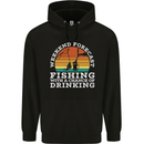 Fishing Forecast Funny Fisherman Beer Alcohol Mens 80% Cotton Hoodie Black