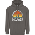 Fishing Forecast Funny Fisherman Beer Alcohol Mens 80% Cotton Hoodie Charcoal