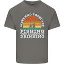 Fishing Forecast Funny Fisherman Beer Alcohol Mens Cotton T-Shirt Tee Top Charcoal