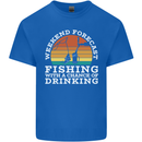 Fishing Forecast Funny Fisherman Beer Alcohol Mens Cotton T-Shirt Tee Top Royal Blue