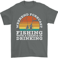 Fishing Forecast Funny Fisherman Beer Alcohol Mens T-Shirt 100% Cotton Charcoal