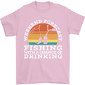 Fishing Forecast Funny Fisherman Beer Alcohol Mens T-Shirt 100% Cotton Light Pink