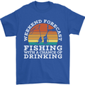 Fishing Forecast Funny Fisherman Beer Alcohol Mens T-Shirt 100% Cotton Royal Blue