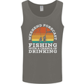 Fishing Forecast Funny Fisherman Beer Alcohol Mens Vest Tank Top Charcoal