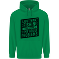 Fishing Ignore All of My Adult Problems Funny Mens 80% Cotton Hoodie Irish Green