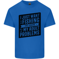 Fishing Ignore All of My Adult Problems Funny Mens Cotton T-Shirt Tee Top Royal Blue