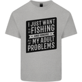 Fishing Ignore All of My Adult Problems Funny Mens Cotton T-Shirt Tee Top Sports Grey