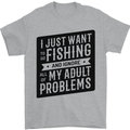Fishing Ignore All of My Adult Problems Funny Mens T-Shirt 100% Cotton Sports Grey