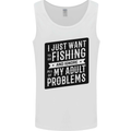 Fishing Ignore All of My Adult Problems Funny Mens Vest Tank Top White
