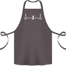 Fishing Pulse ECG Fisherman Heart Beat Cotton Apron 100% Organic Dark Grey