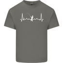 Fishing Pulse ECG Fisherman Heart Beat Mens Cotton T-Shirt Tee Top Charcoal
