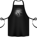 Fishing Rod And Reel Fisherman Cotton Apron 100% Organic Black