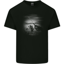 Fishing Rod And Reel Fisherman Kids T-Shirt Childrens Black