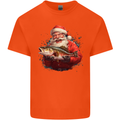 Fishing Santa Claus Fisherman Christmas Kids T-Shirt Childrens Orange