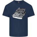 Fishing Tackle Box Fisherman Mens Cotton T-Shirt Tee Top Navy Blue