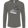 Fishing Tackle Box Fisherman Mens Long Sleeve T-Shirt Charcoal