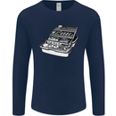 Fishing Tackle Box Fisherman Mens Long Sleeve T-Shirt Navy Blue