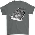Fishing Tackle Box Fisherman Mens T-Shirt 100% Cotton Charcoal