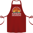 Fishing Weekend Forecast Funny Fisherman Beer Cotton Apron 100% Organic Maroon