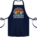 Fishing Weekend Forecast Funny Fisherman Beer Cotton Apron 100% Organic Navy Blue