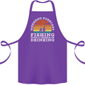 Fishing Weekend Forecast Funny Fisherman Beer Cotton Apron 100% Organic Purple