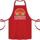 Fishing Weekend Forecast Funny Fisherman Beer Cotton Apron 100% Organic Red