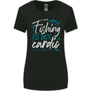 Fishing is My Cardio Funny Fisherman 2 Womens Wider Cut T-Shirt Black