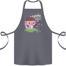 Fishing is My Valentine Funny Axolotl Cotton Apron 100% Organic Steel