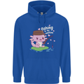 Fishing is My Valentine Funny Axolotl Mens 80% Cotton Hoodie Royal Blue