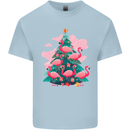 Flamingo Christmas Tree Xmas Kids T-Shirt Childrens Light Blue