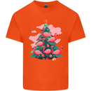 Flamingo Christmas Tree Xmas Kids T-Shirt Childrens Orange