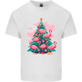 Flamingo Christmas Tree Xmas Kids T-Shirt Childrens White