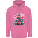 Flamingo Christmas Tree Xmas Mens 80% Cotton Hoodie Azelea