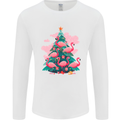 Flamingo Christmas Tree Xmas Mens Long Sleeve T-Shirt White