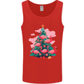 Flamingo Christmas Tree Xmas Mens Vest Tank Top Red